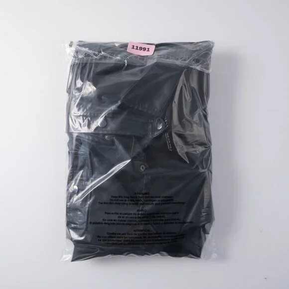 ZARA black faux-leather button up top size XL - Picture 9 of 9